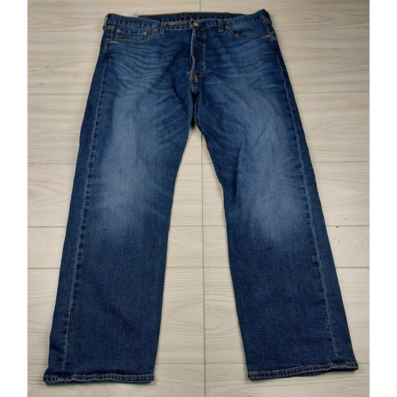 Levis 501 XX Jeans Mens 40x30 Dark Blue Button Fly Straight Leg Denim Western - Picture 1 of 9
